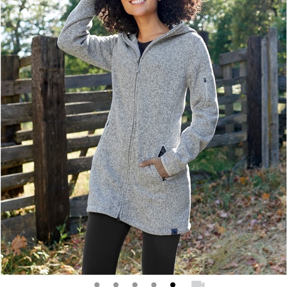 LL Bean Sweater Fleece Coat - Picture 9 of 10